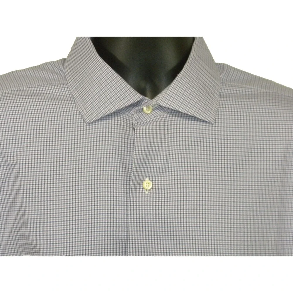 Brooks Brothers Dress Shirt Mens 16-33 XL Purple‎ Button Front Non Iron Supima
